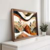 Boho vibrant floral wall art print with earthy tones in contemporary bohemian decor style.