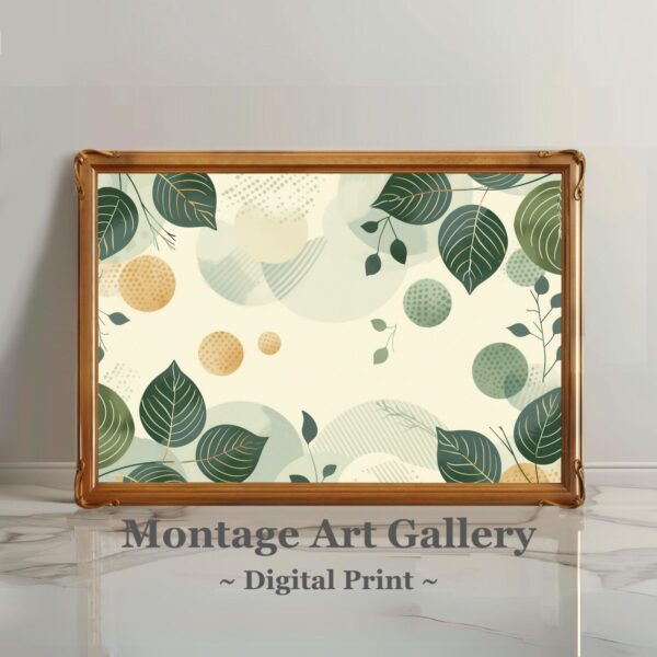 Leafy Serenity Patterns with Green Nature's Wall Art for Tranquil Home Decor