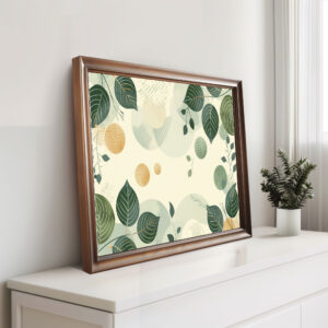 Leafy Serenity Patterns with Green Nature's Wall Art for Tranquil Home Decor