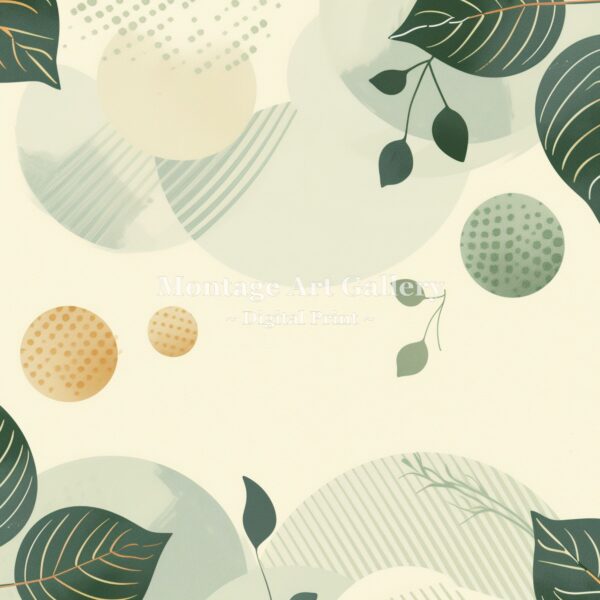 Leafy Serenity Patterns with Green Nature's Wall Art for Tranquil Home Decor