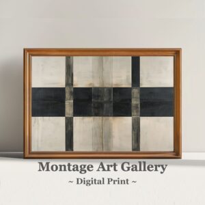 Moody reflection print with geometric abstract design and modern minimalist decor