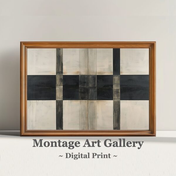 Moody reflection print with geometric abstract design and modern minimalist decor