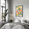 Retro Floral Wall Art Print in Matisse's Style with Vibrant Botanical Designs and Bold Home Decor Elements