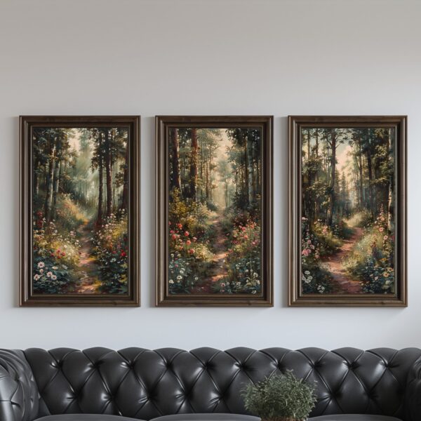 Sunlit Woodland Set of 3 Prints with