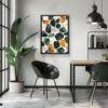 Abstract textural painting featuring a colorful cobbled symphony with a nature-inspired mosaic design.